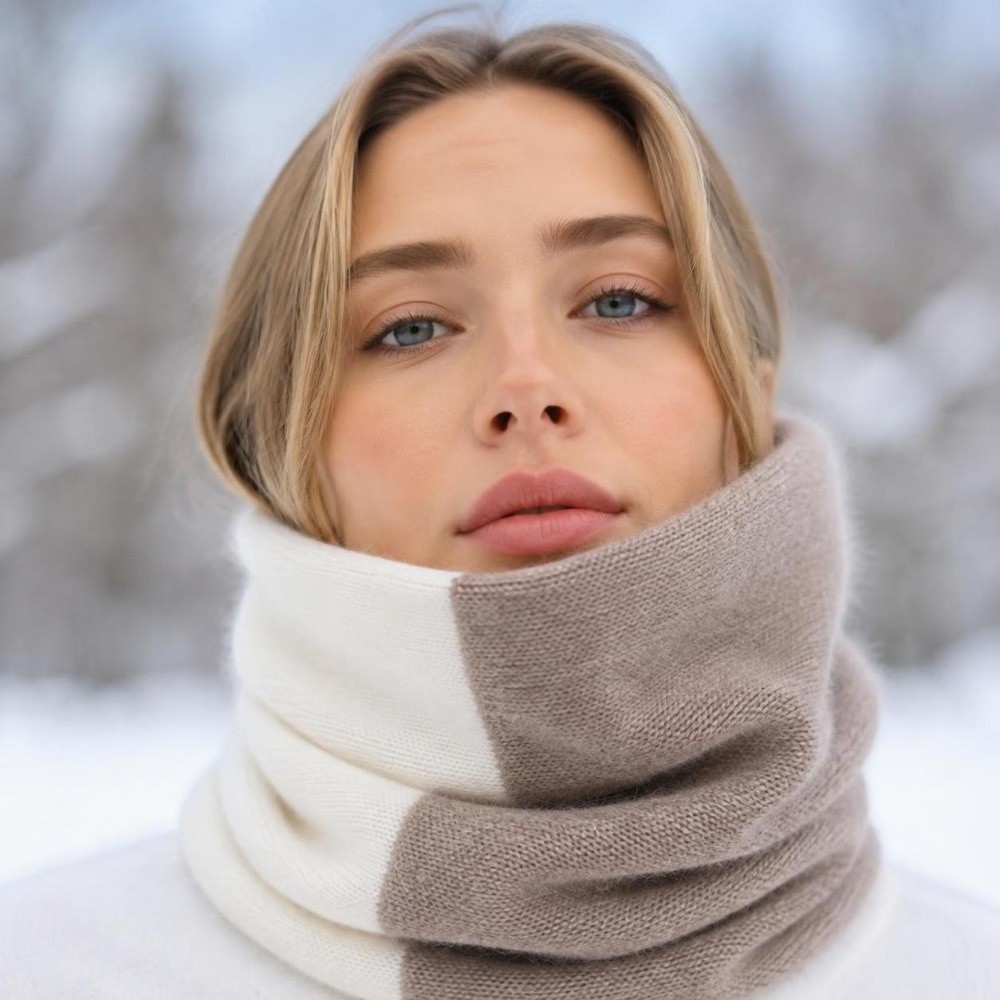 Infinity Scarf Knit - Soft Splicing Color Infinity Scarf Knitted