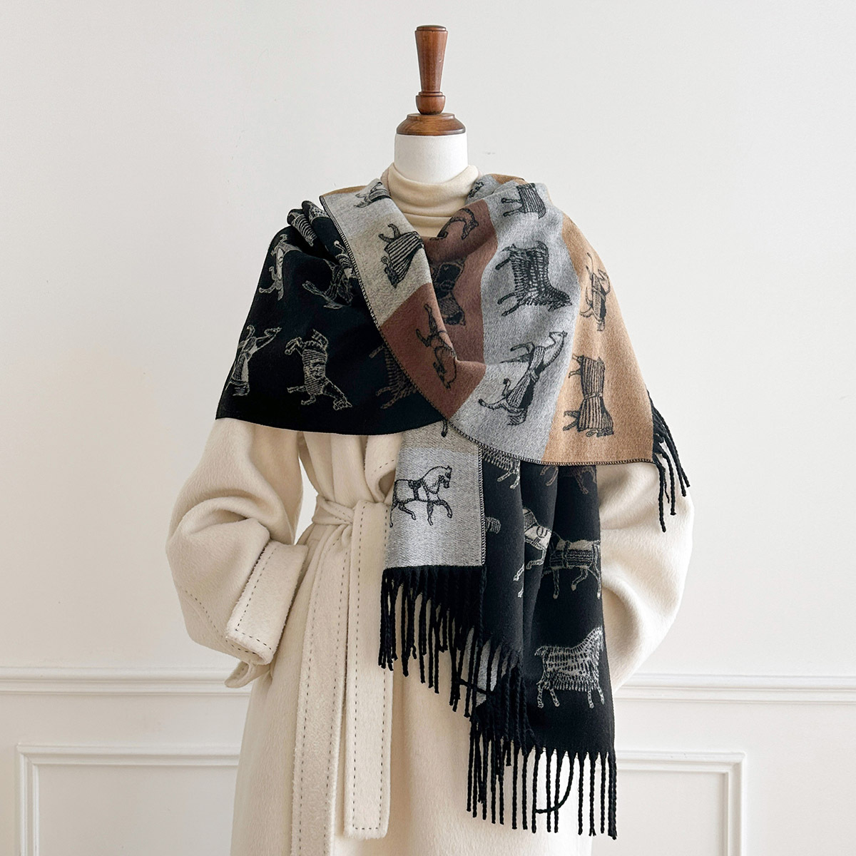 Winter Scarf Women Luxury Hors - đánh giá và giá Woven Scarf Blanket