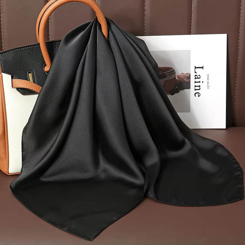Luxury Solid Color Silk Square - đánh giá và giá Scarf Silk Square